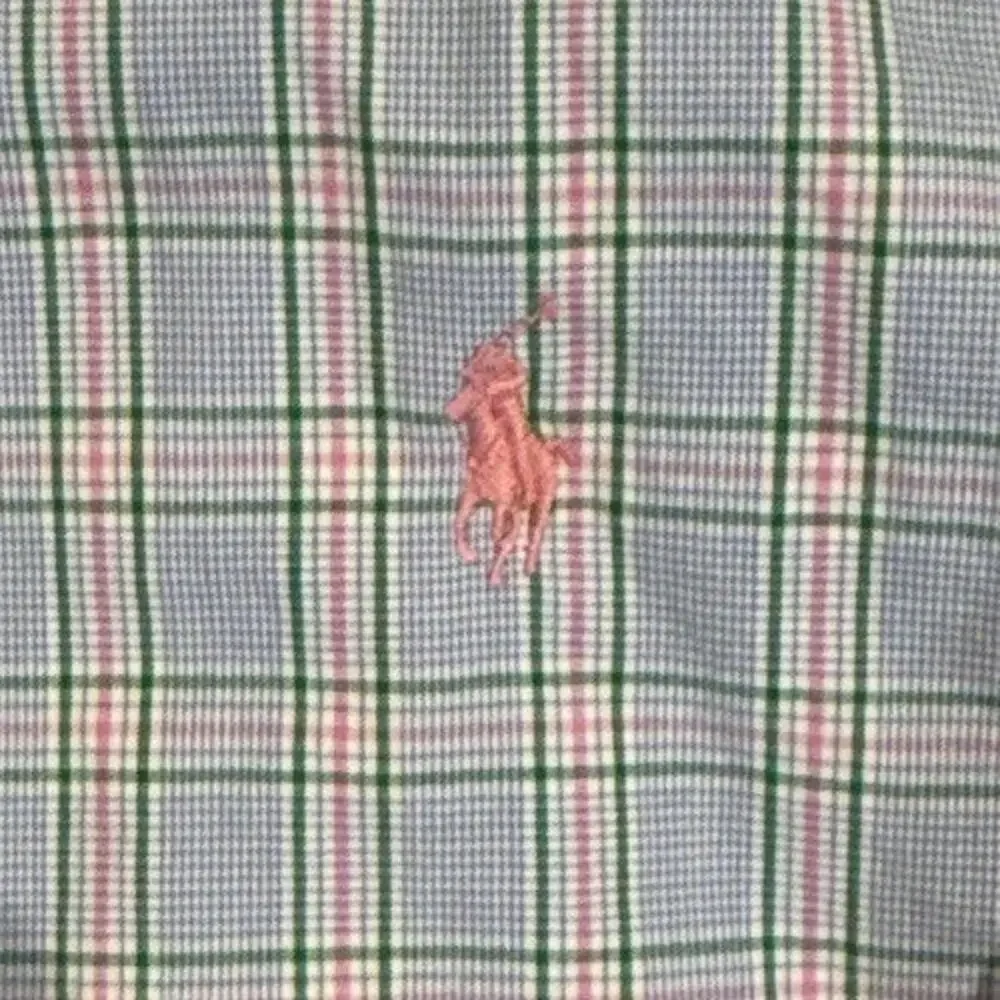 Polo Ralph Lauren Dress Shirt Men 14.5-32/33 Blue Pink Green Classic Fit Plaid